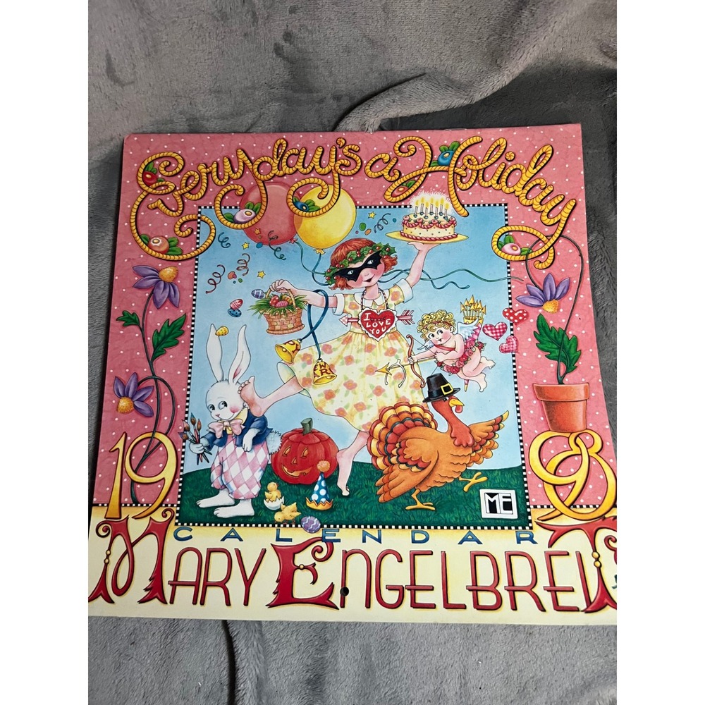 Mary Engelbreit 1998 Everydays a Holiday Calendar Vintage Whimsical Art Workman
